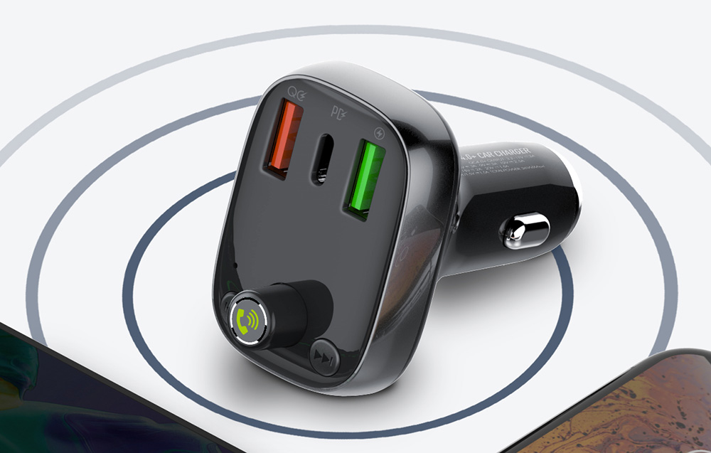 image de la conception de l'émetteur FM Bluetooth LDNIO C704Q