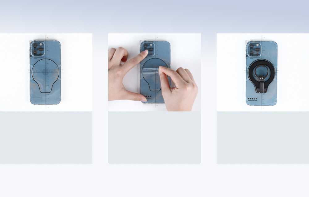 Nillkin porte-bague noir sur un smartphone