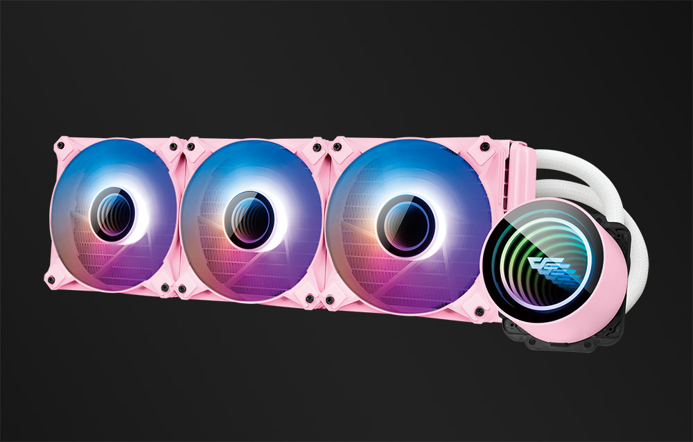 Darkflash DX360 V2.6 Watercooling PC ARGB 3x 120x120 (rose)