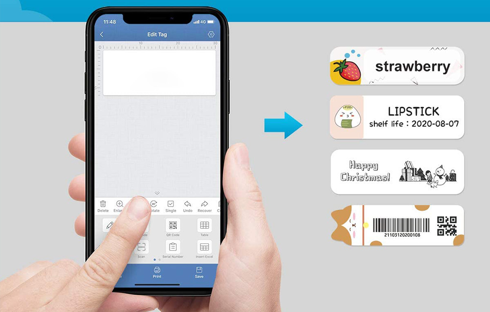 Application dédiée Niimbot