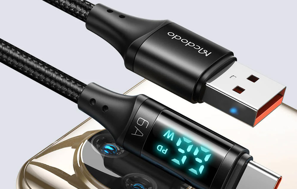 Illustration du chargement rapide avec le câble Mcdodo CA-1080
