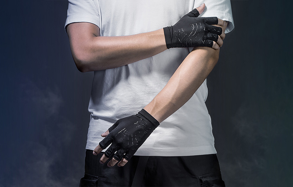 Gants de cyclisme sans doigts Rockbros S202BKL (noir)