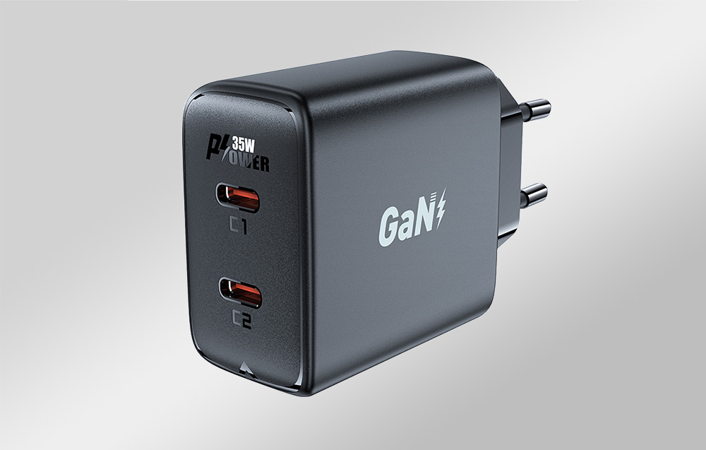 Deux ports USB-C du chargeur Acefast A49