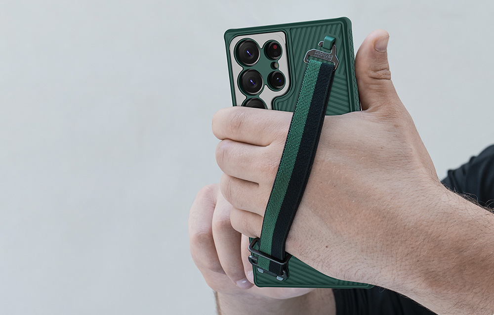 Nillkin/Coque à sangle Nillkin pour Samsung Galaxy S23 Ultra (verte)