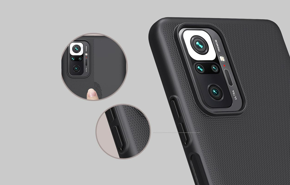 Excellente qualité de la coque Nillkin Super Frosted Shield pour Xiaomi Redmi Note 10 Pro/10 Pro Max (noir)