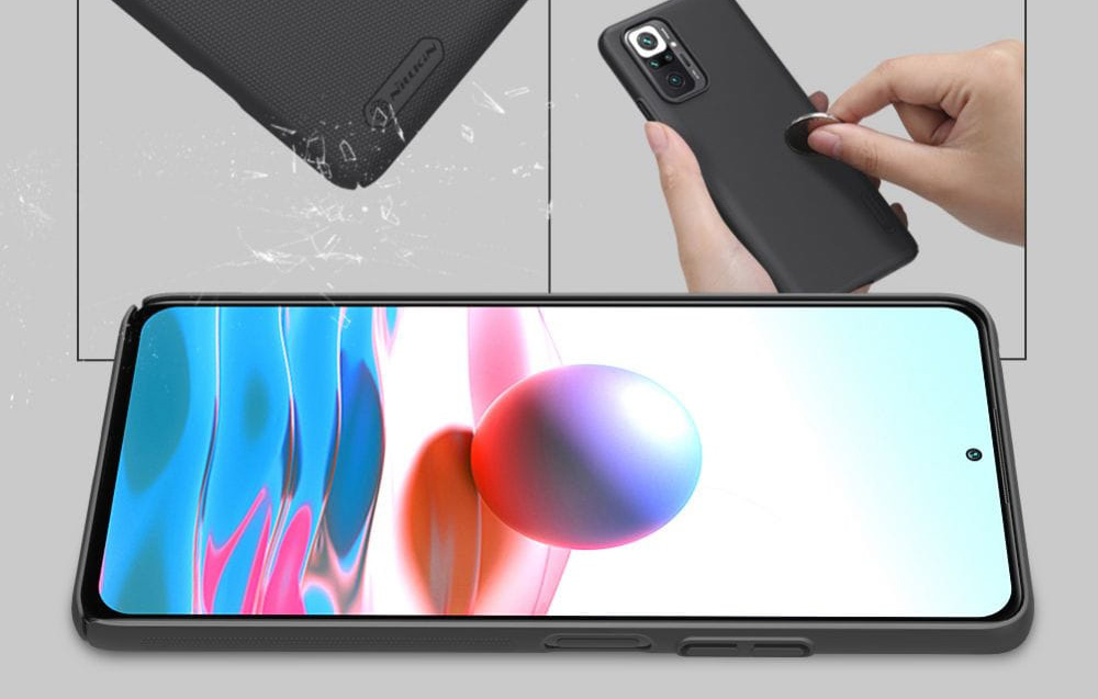 La coque Nillkin garantit la sécurité de votre Xiaomi Redmi Note 10 Pro/10 Pro Max (noir)
