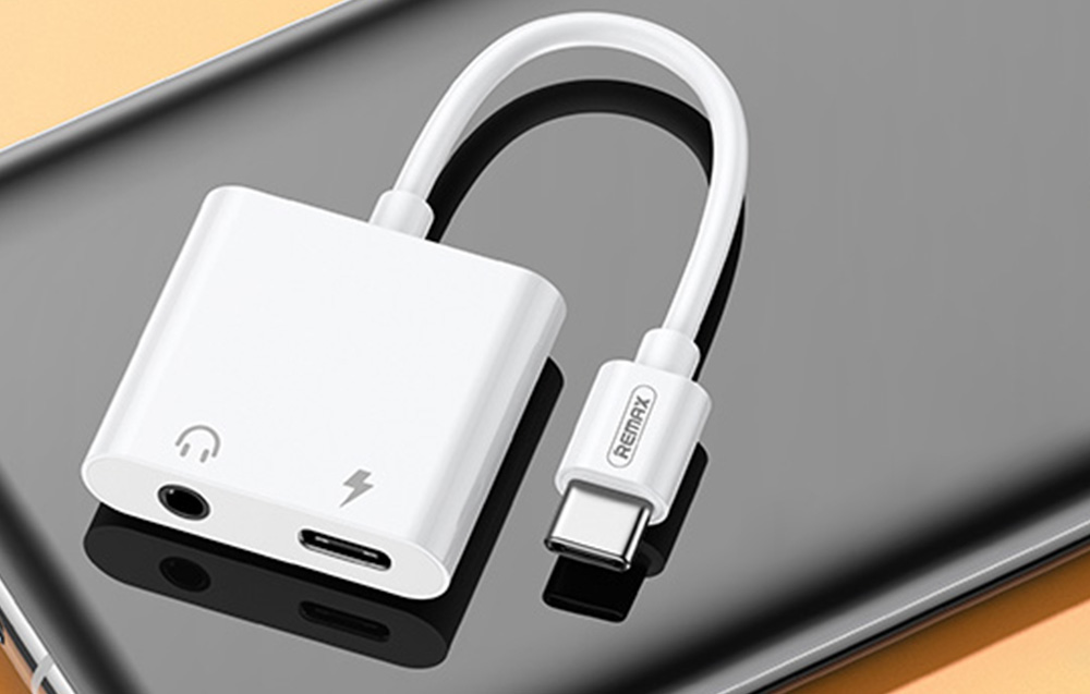 Remax adaptateur USB-C vers USB-C, AUX 3,5 mm, RL-LA11 (blanc)