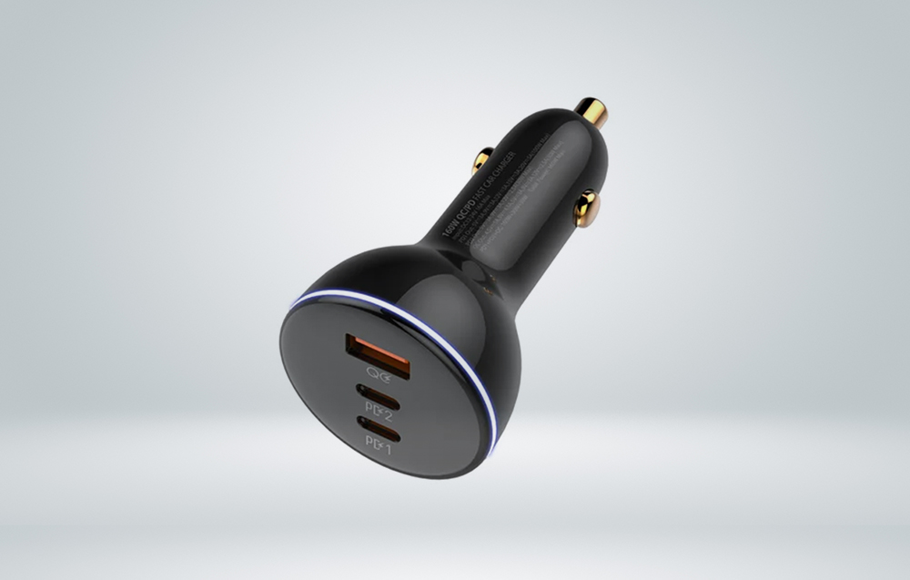 Chargeur de voiture LDNIO C102, vue de côté