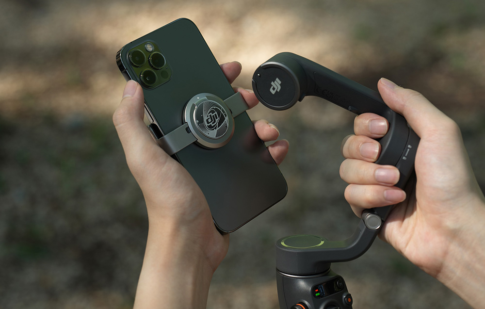 12DJI/Pince magnétique pour smartphone DJI OM 4 / OM 5 / Osmo Mobile 6 / Osmo Mobile SE