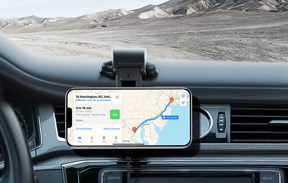 ESR/Support de voiture avec ventouse et chargeur inductif Qi MagSafe noir/3