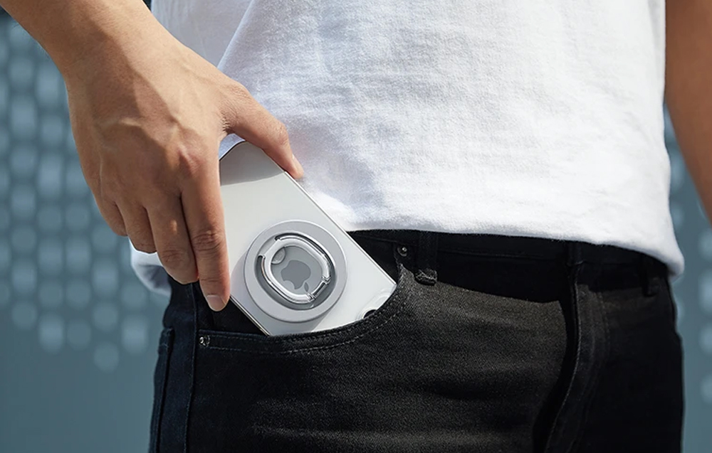 Présentation de l'anneau HaloLock pour le téléphone en noir