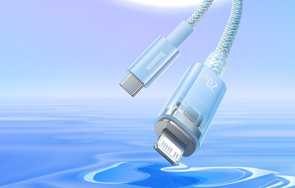 Câble de charge rapide Baseus Explorer Series 2m, 20W (bleu)