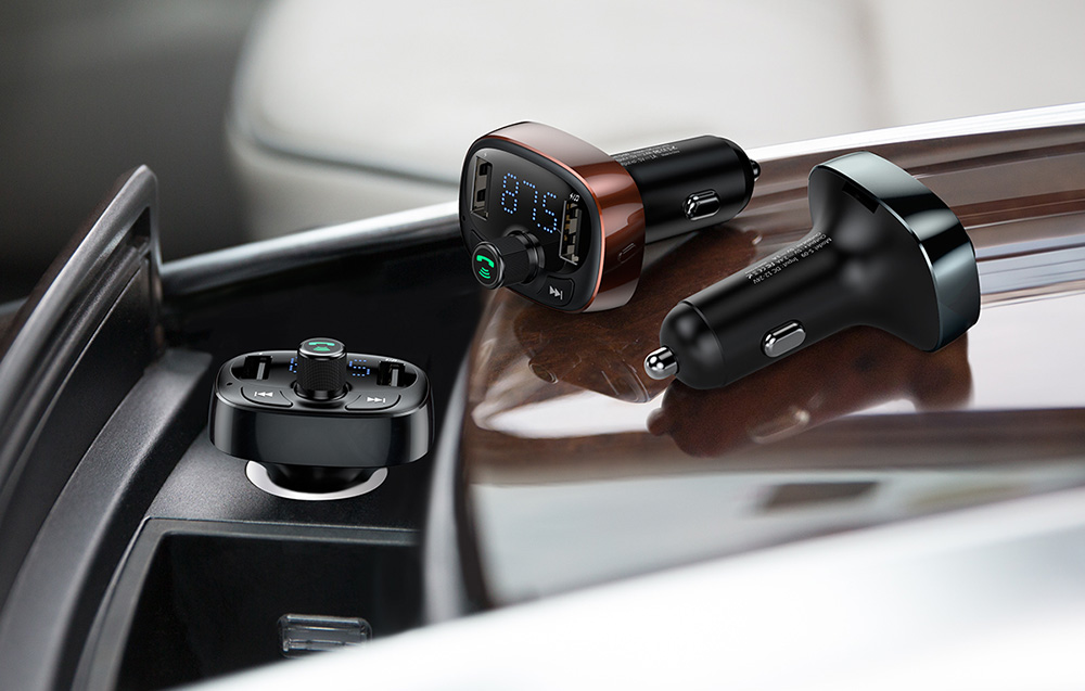Baseus T-typed S-09 Bluetooth FM transmetteur noir