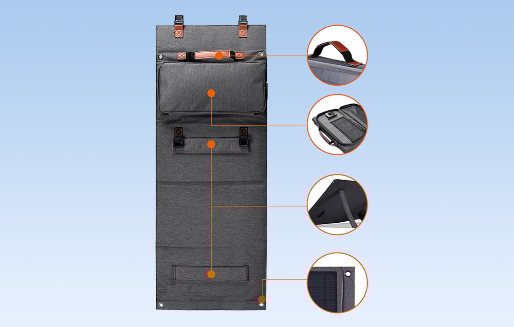 Chargeur plié sous forme de sac pour ordinateur