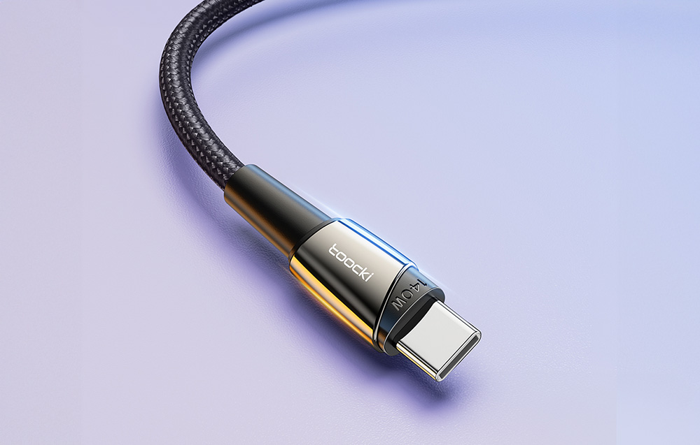 Toocki câble USB-C vers USB-C 1m 140W nickel perle