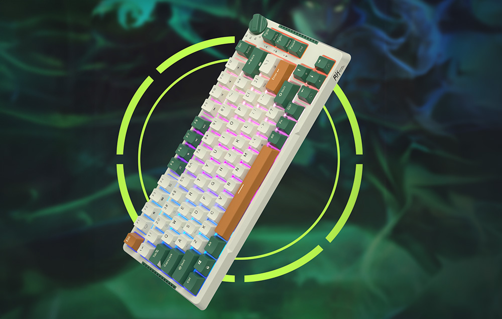 Clavier mécanique Royal Kludge RKH81, Switch cyan ciel (vert)