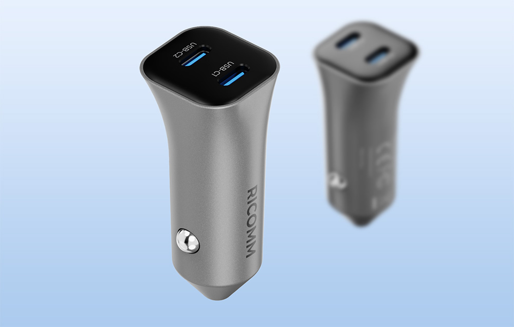 Chargeur de voiture 40W Ricomm RA401 2xUSB-C
