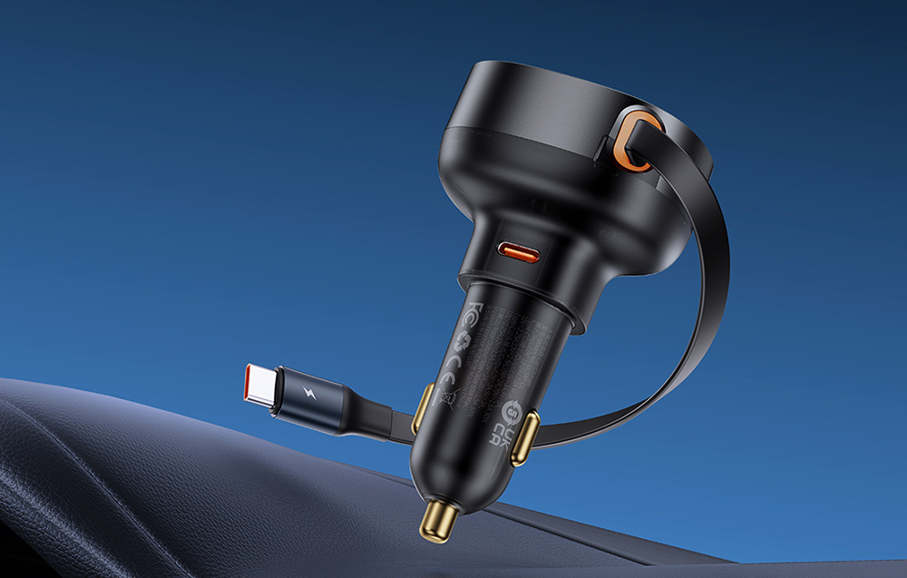 Baseus Enjoyment Pro chargeur de voiture avec câble USB-C