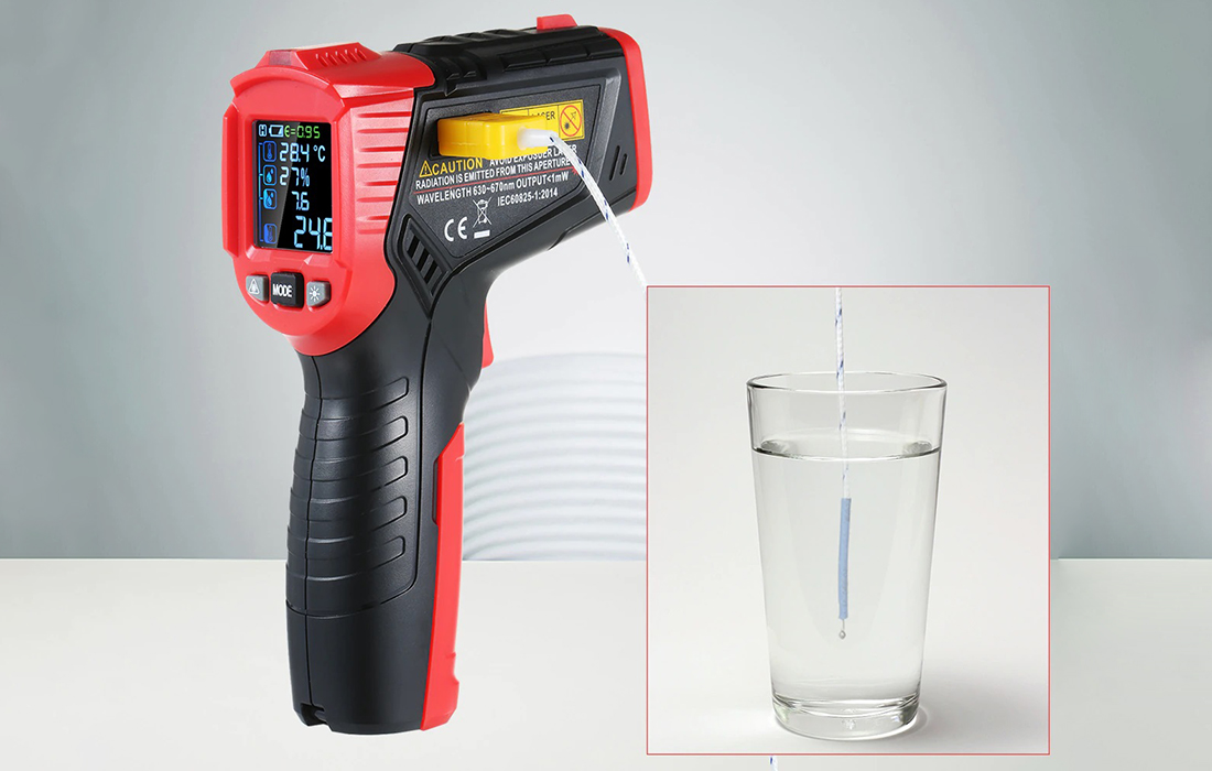 Thermomètre avec lampe UV
