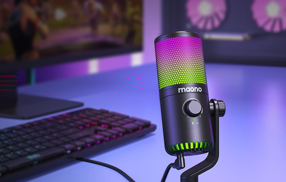 Microphone Maono DM30RGB noir