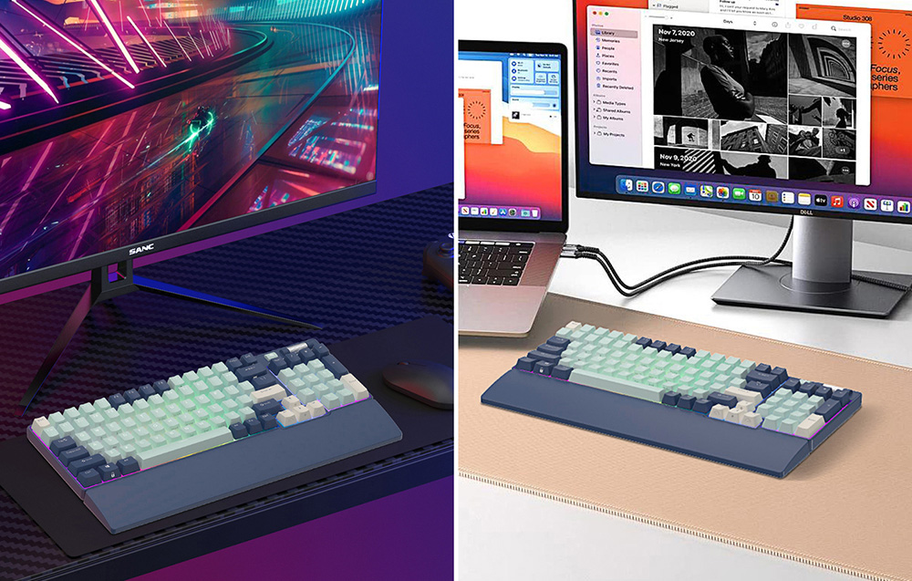 Clavier Royal Kludge RK96 vue de côté