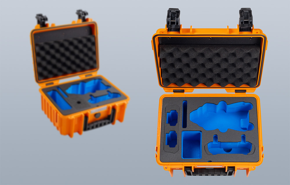 Mallette pour drone vue de côté