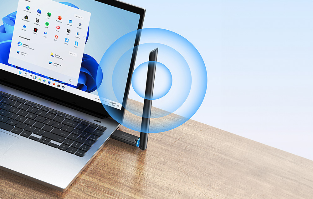 Baseus FastJoy adaptateur WiFi - vue de côté