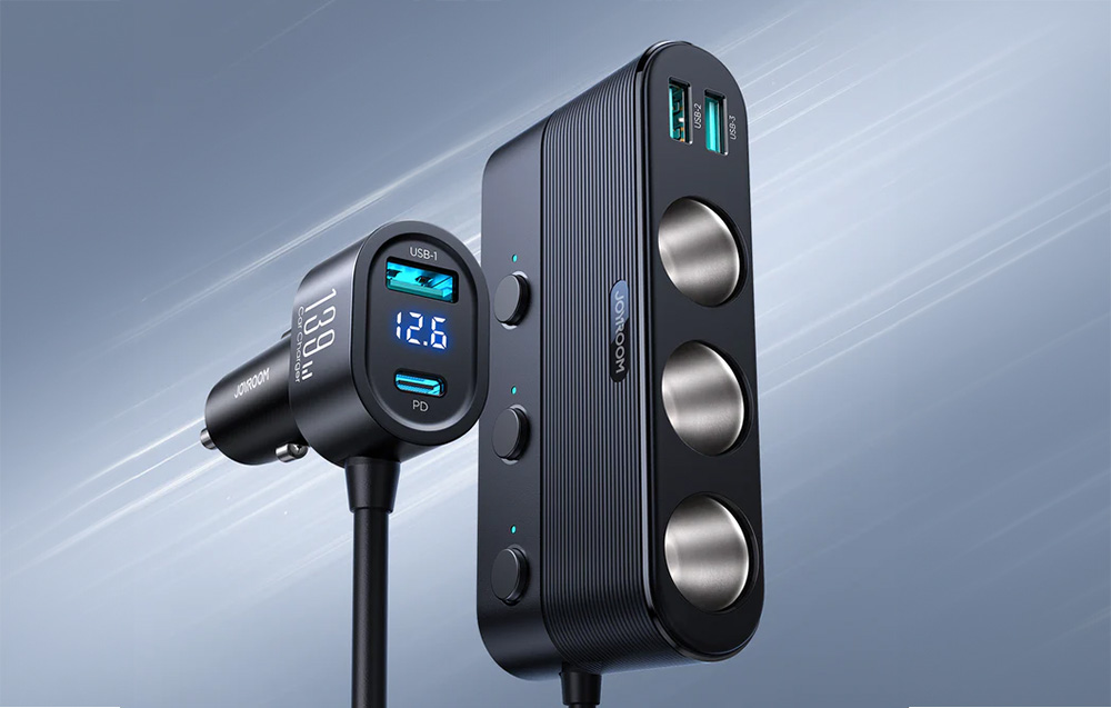 Chargeur/adaptateur de voiture Joyroom JR-CCL01 en noir