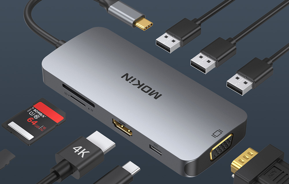 Adaptateur MOKiN 8 en 1