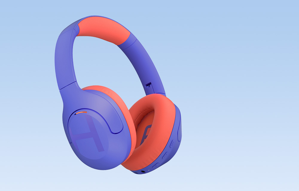 Casque Haylou S35 ANC en violet-orange