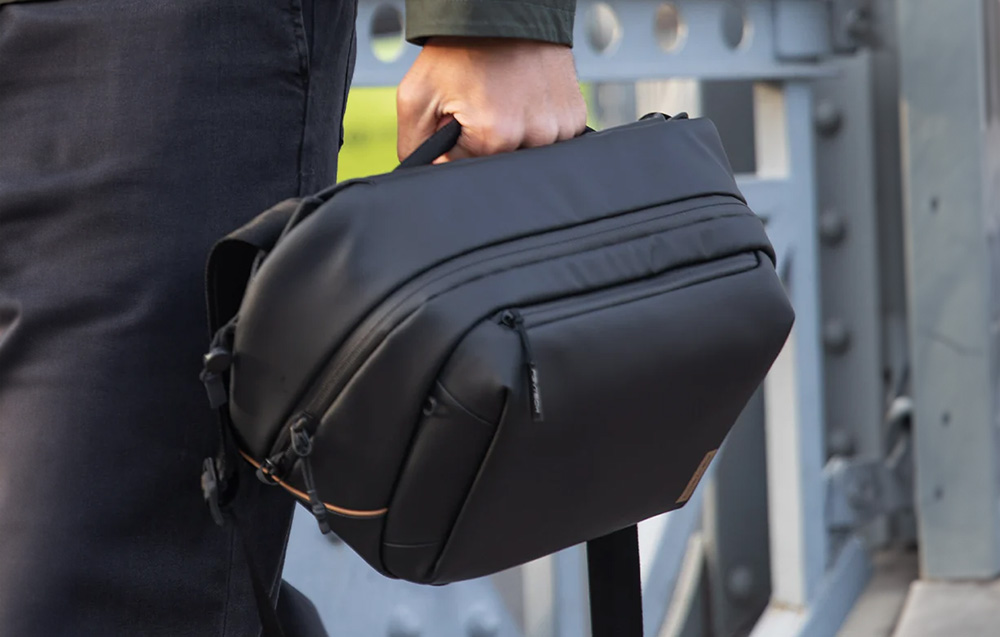 Sac ouvert montrant compartiments